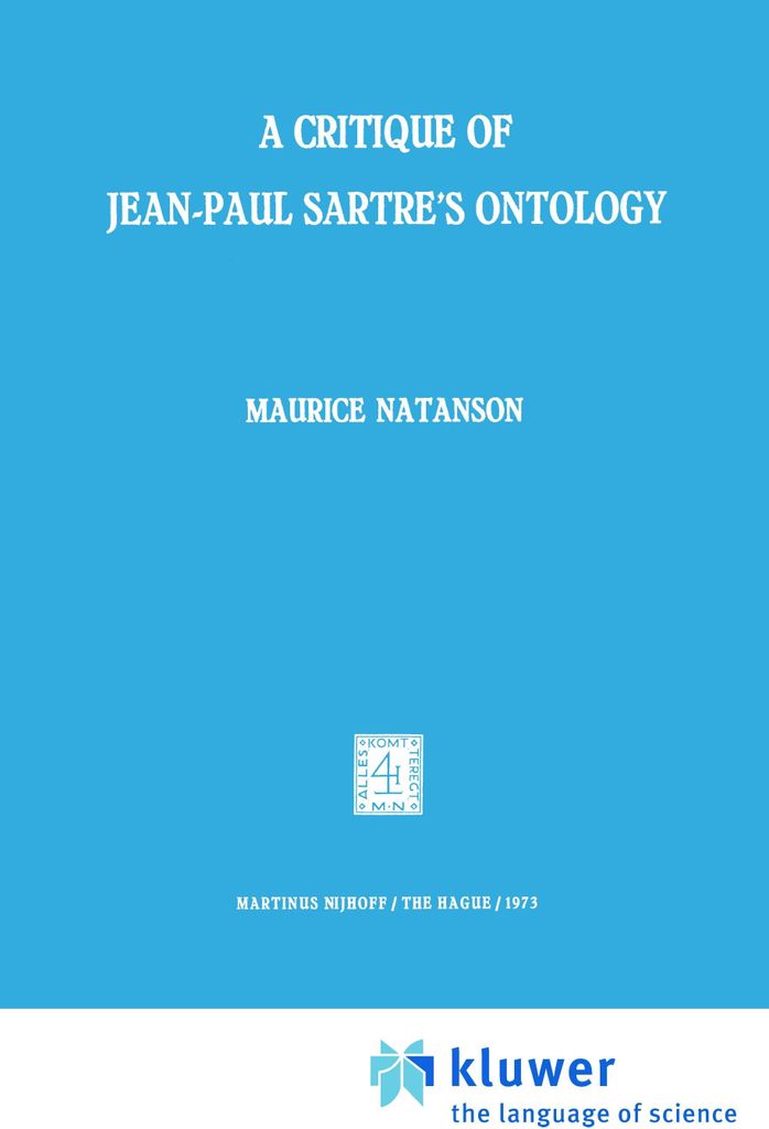Eine Kritik der Ontologie von Jean-Paul Sartre
