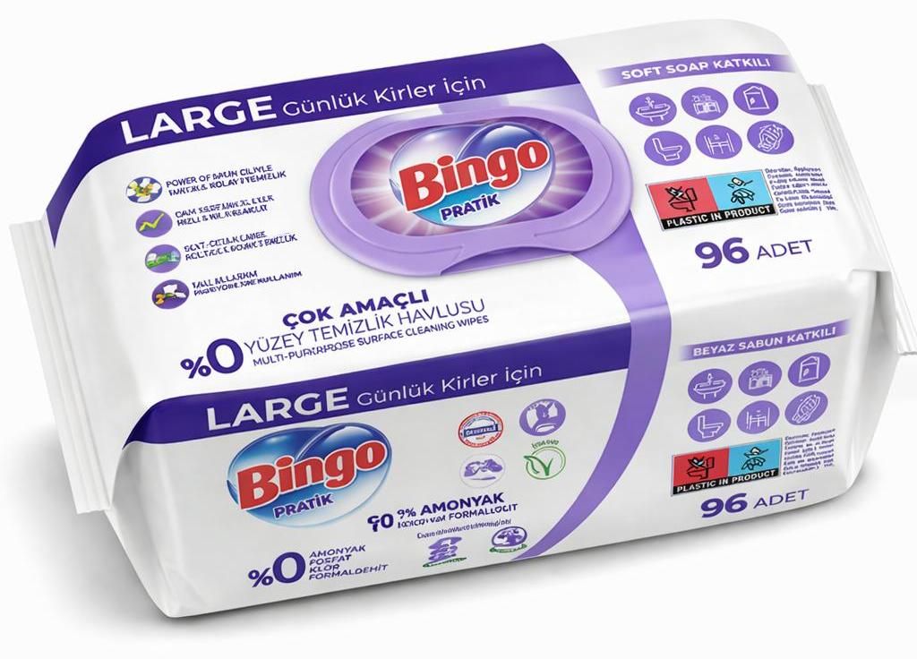 Bingo, salviette umidificate alla lavanda, confezione da 1 Immagine del prodotto 