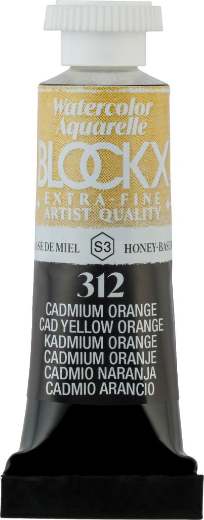 Blockx 3x Aquarellfarbe, Kadmiumorange - Tube 5ml - Kadmiumorange 43312BXC