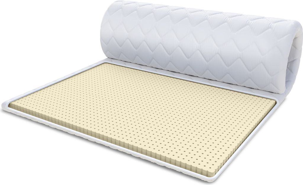 Topper 140x200 cm Matratzenauflage mit LATEX Matratzenschoner 3 cm Latexschaum H3