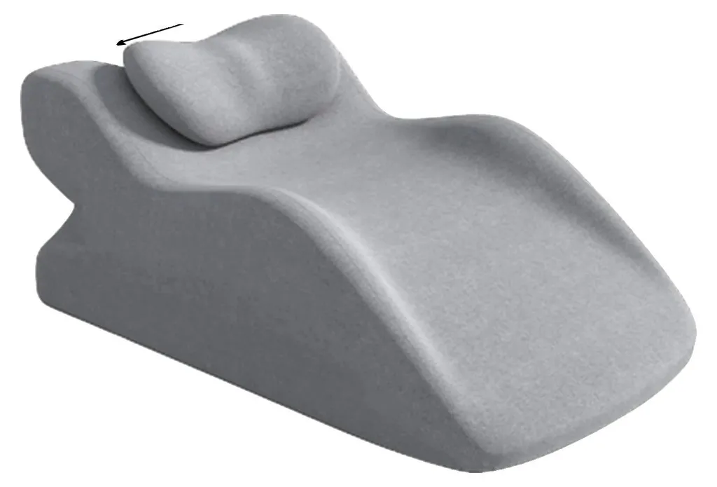 Coussin triangulaire à angle réglable - Soutien ergonomique gris chiné