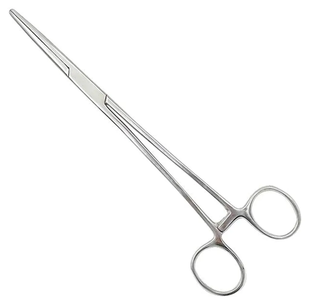 Pince hémostatique 24 cm en acier inox avec prise dentelée antidérapante
