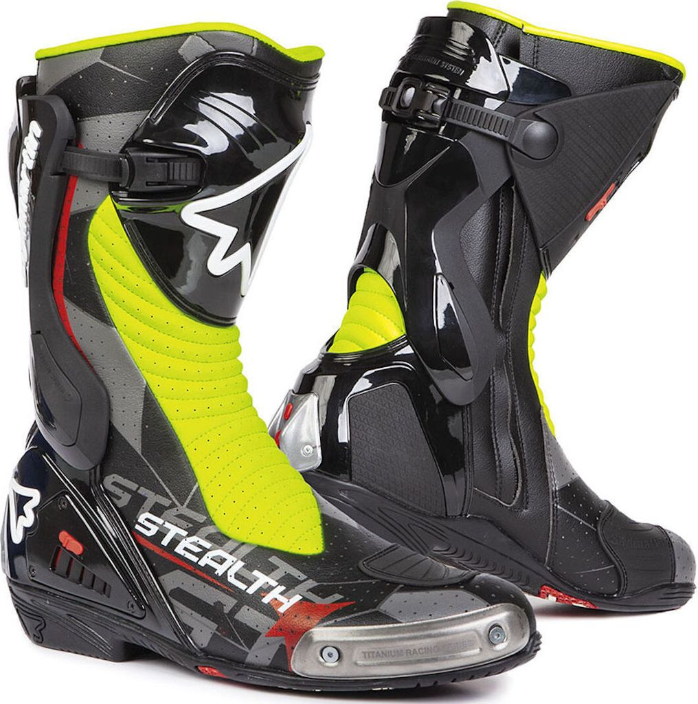 Stylmartin Stealth Evo Air Motorradstiefel, schwarz/gelb, 44