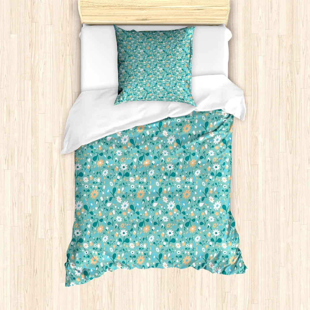 Copripiumino Singolo ABAKUHAUS Verde Acqua 135x200 Microfibra