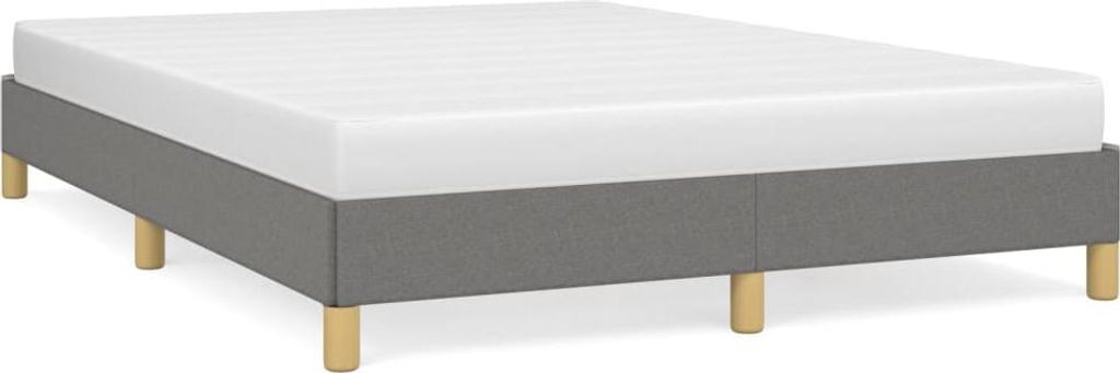 vidaXL Bettgestell ohne Matratze Dunkelgrau 140x190 cm Stoff