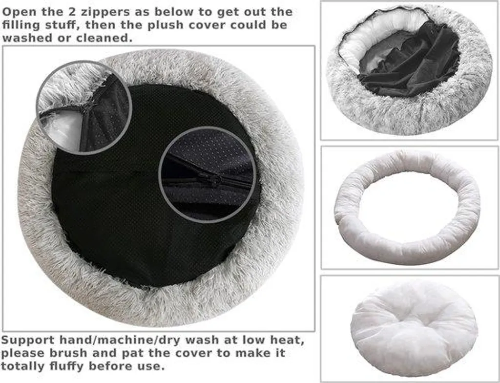 Coussin chien anti-anxiété XL déhoussable contre le stress canin