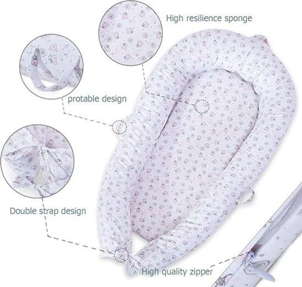 Oreiller bébé Reiswieg en coton anti-allergique pour couffin et nid