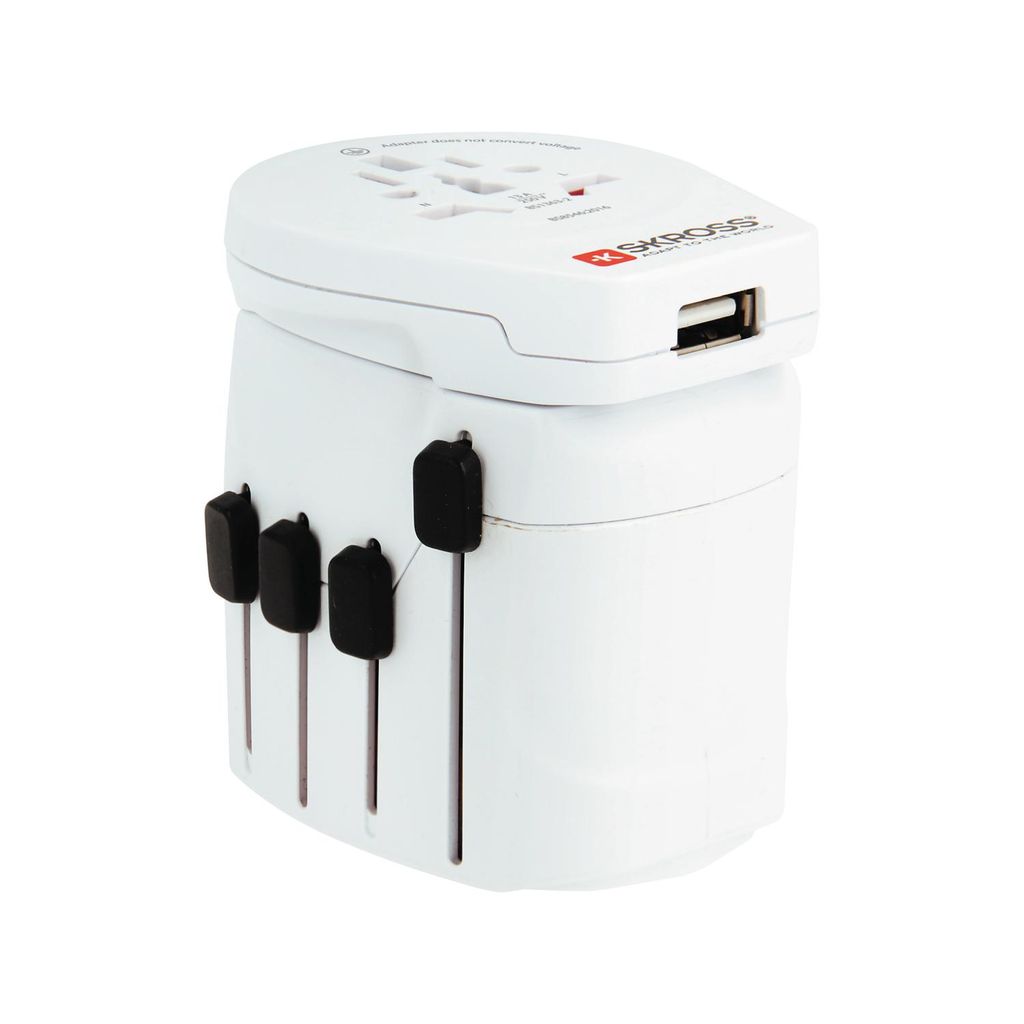 Skross SKR1302535 Reiseadapter Welt Pro USB geerdet