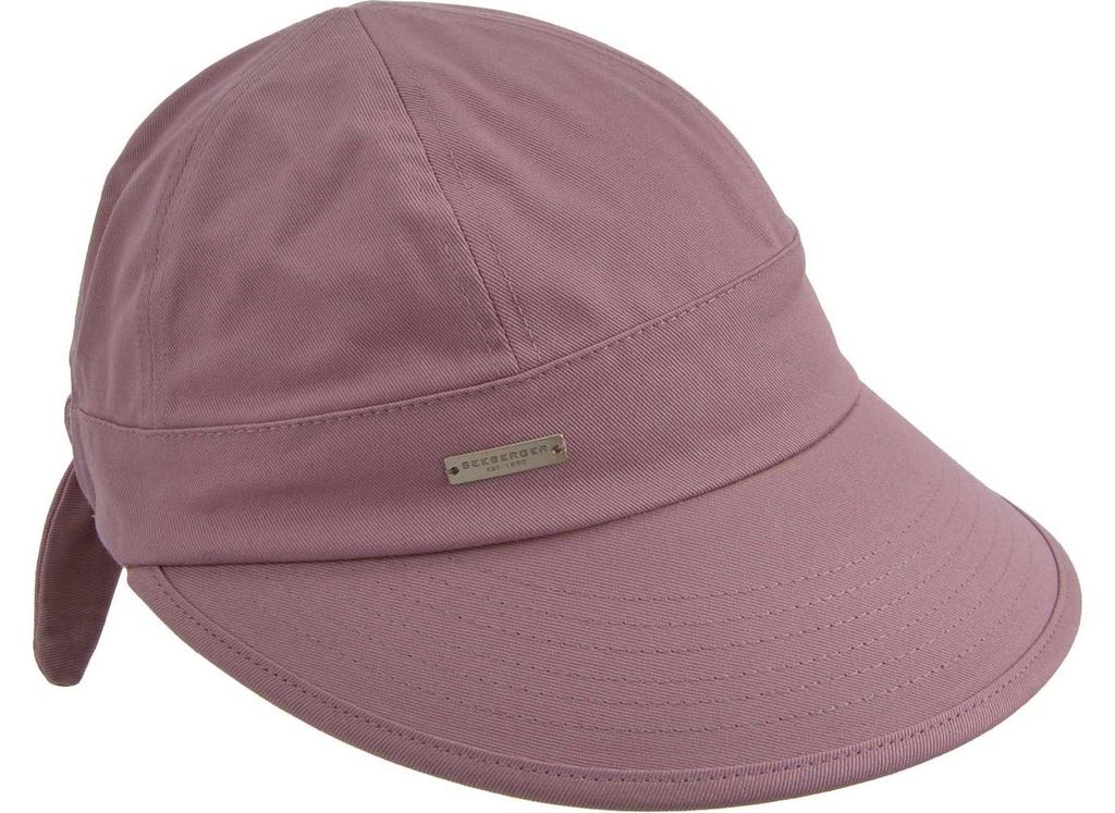 Seeberger Schildkappe aus 100% Baumwolle mit Schleife hinten in rosa