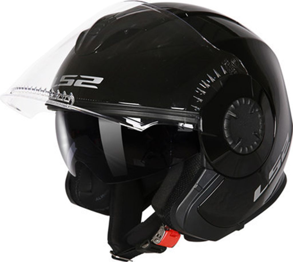 LS2 OF570 Helm Dual Lens Halbbedeckung Reiten für Damen und Herren Motorrad Casque Sub schwarz XXL