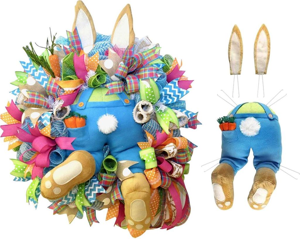 Handgemachter Osterhase Kranz – Dekoration für Tür, Wand & Festliche Stimmung