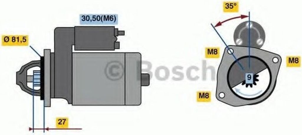 BOSCH 0 986 021 041 Starter Anlasser 2,6kW für FIAT DUCATO Pritsche/Fahrgestell (230) 12V