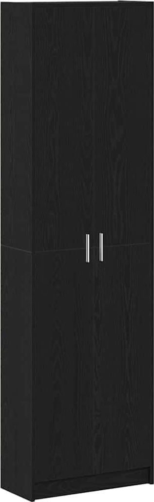 Kleiderschrank mit Regal Schwarz Eichen-Optik 55 x 25 x 189 cm