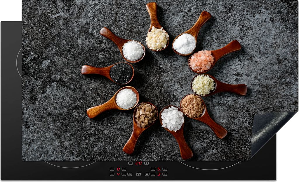 KitchenYeah© Herdabdeckplatte Löffel - Kräuter - Gewürze - Produktbild 