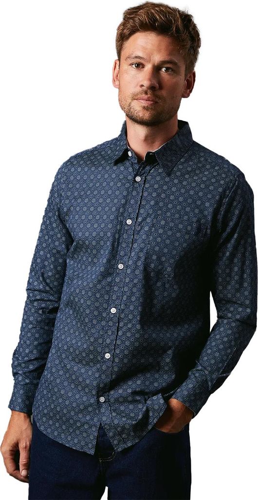 Maine - Hemd für Herren Langärmlig DH7863 (XXL) (Blau)