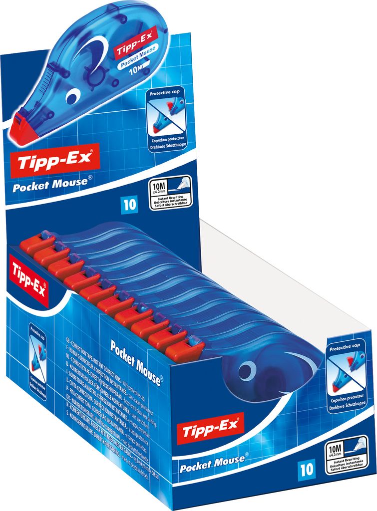 TIPP-EX Pocket Mouse, Blau, 10 m, 4,2 mm, 10 Stück(e) Produktbild 