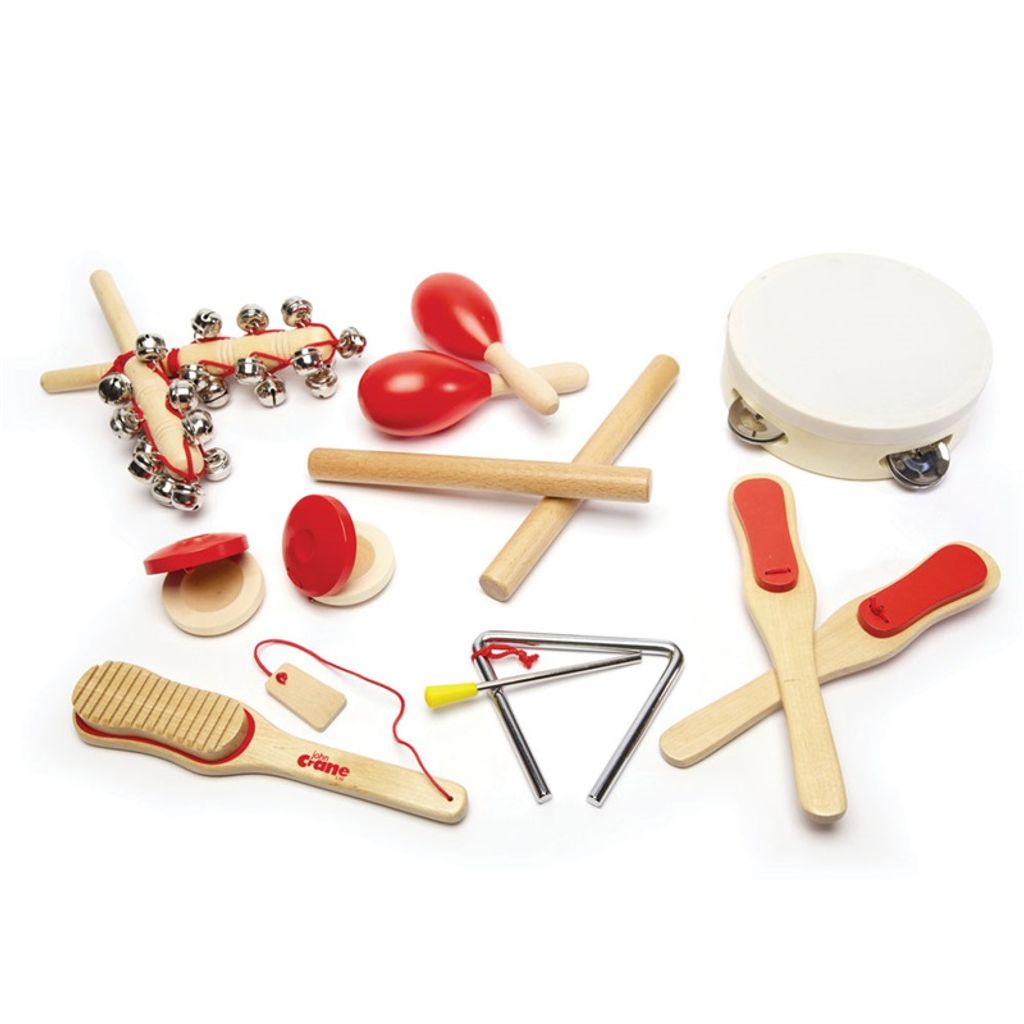 Tidlo Holz Musikinstrumente Set - 14-teiliges Musikspielzeug für Kinder