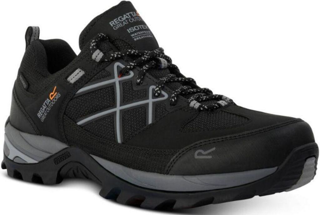 Regatta - Herren Wanderschuhe "Samaris III" RG9773 (46 EU) (Schwarz/Granitgrau)