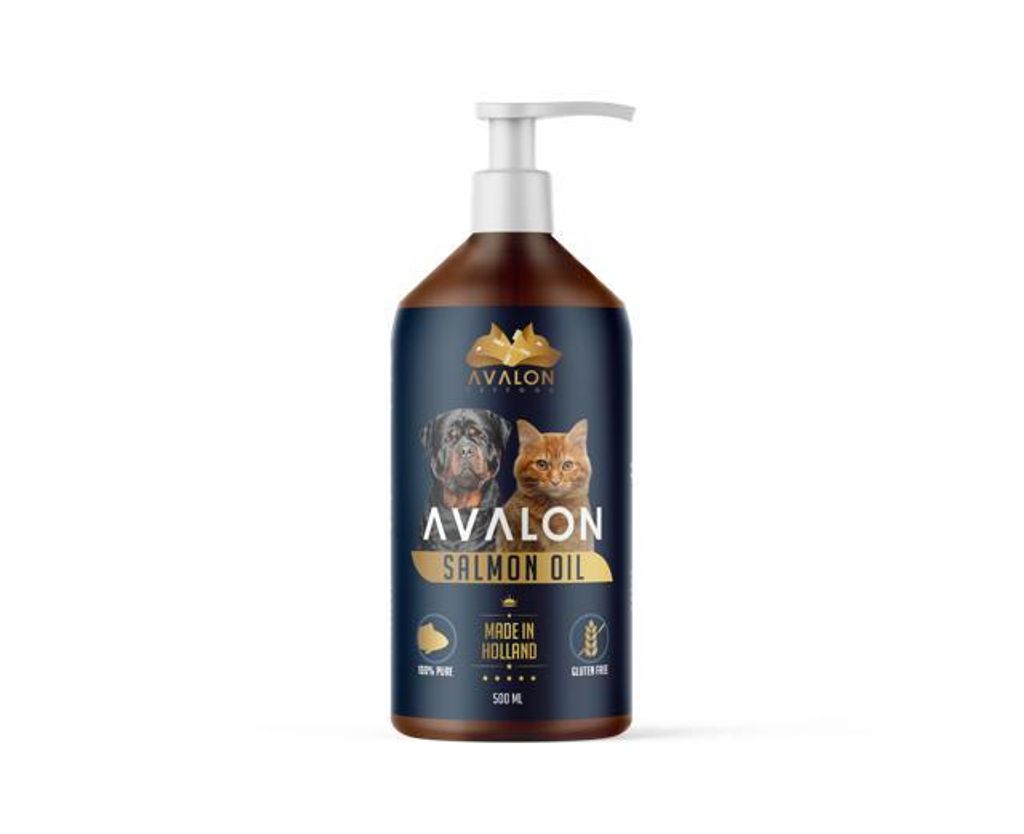 Avalon Lachsöl für Hunde & Katzen – 500ml – Omega 3 & 6 – Kaltgepresst – Für Haut & Fell – Premium Ergänzungsfuttermittel