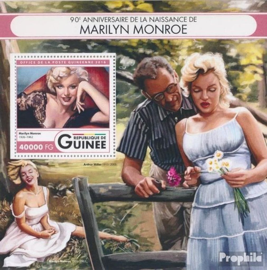 Briefmarken Guinea 2016 Mi Block 2695 (kompl. Ausgabe) postfrisch Marilyn Monroe