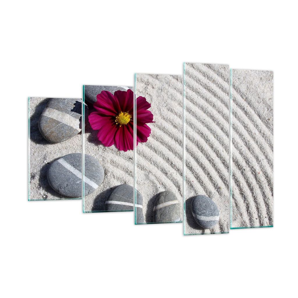 Bilder auf glas - Zusammensetzung Steine Entspannung - 150x100cm - Glasbilder - Wandbilder - Kunstdruck - Wanddekoration aus Glas - Glas Bilder - W...