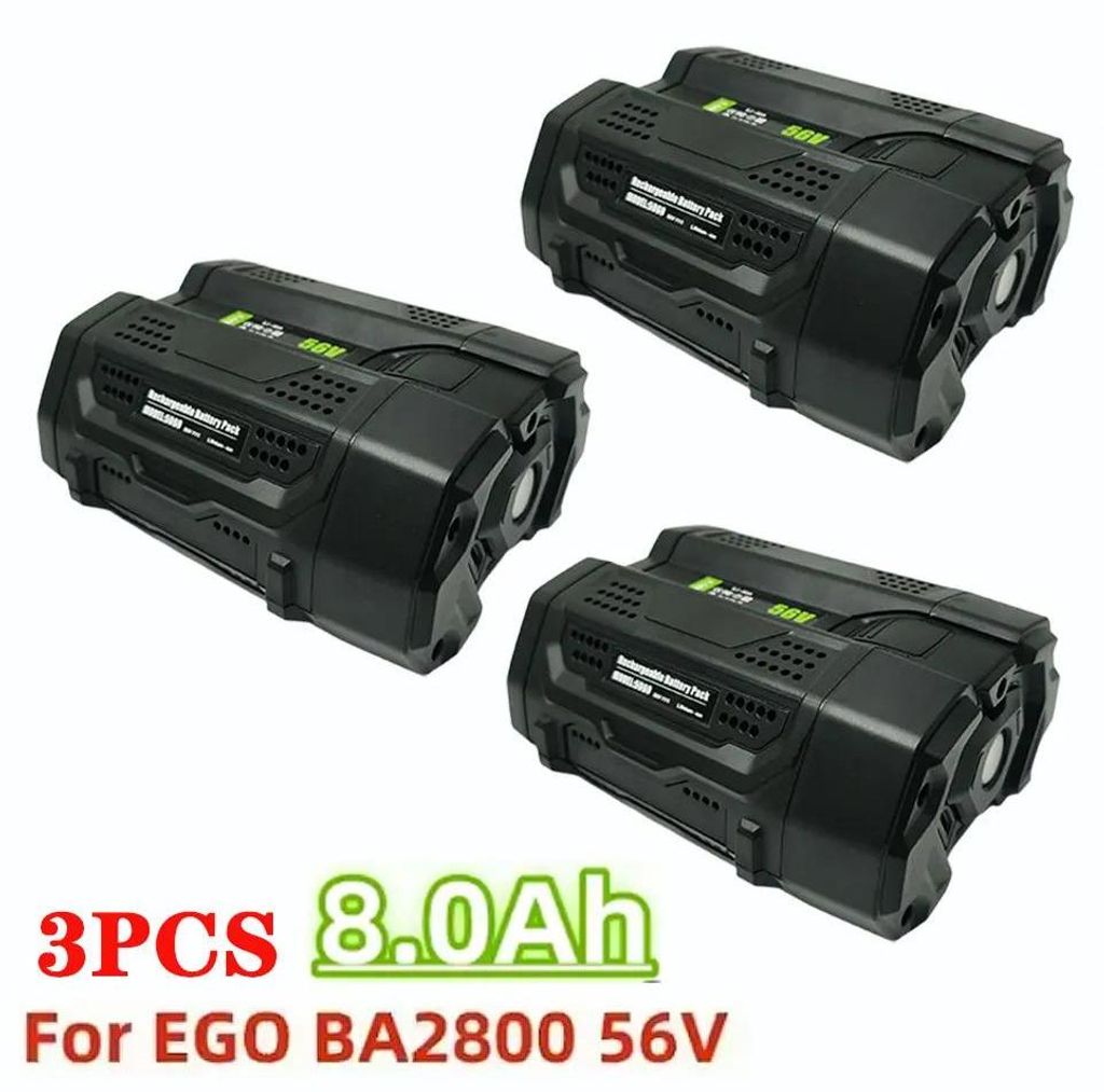 Ersatzakku für BA2800 - 56V Li-Ion Akku - 8000mAh 8,0Ah - Set mit 3 Stück - Kompatibel mit BA2800/BA4200/BA1400/BA5600T