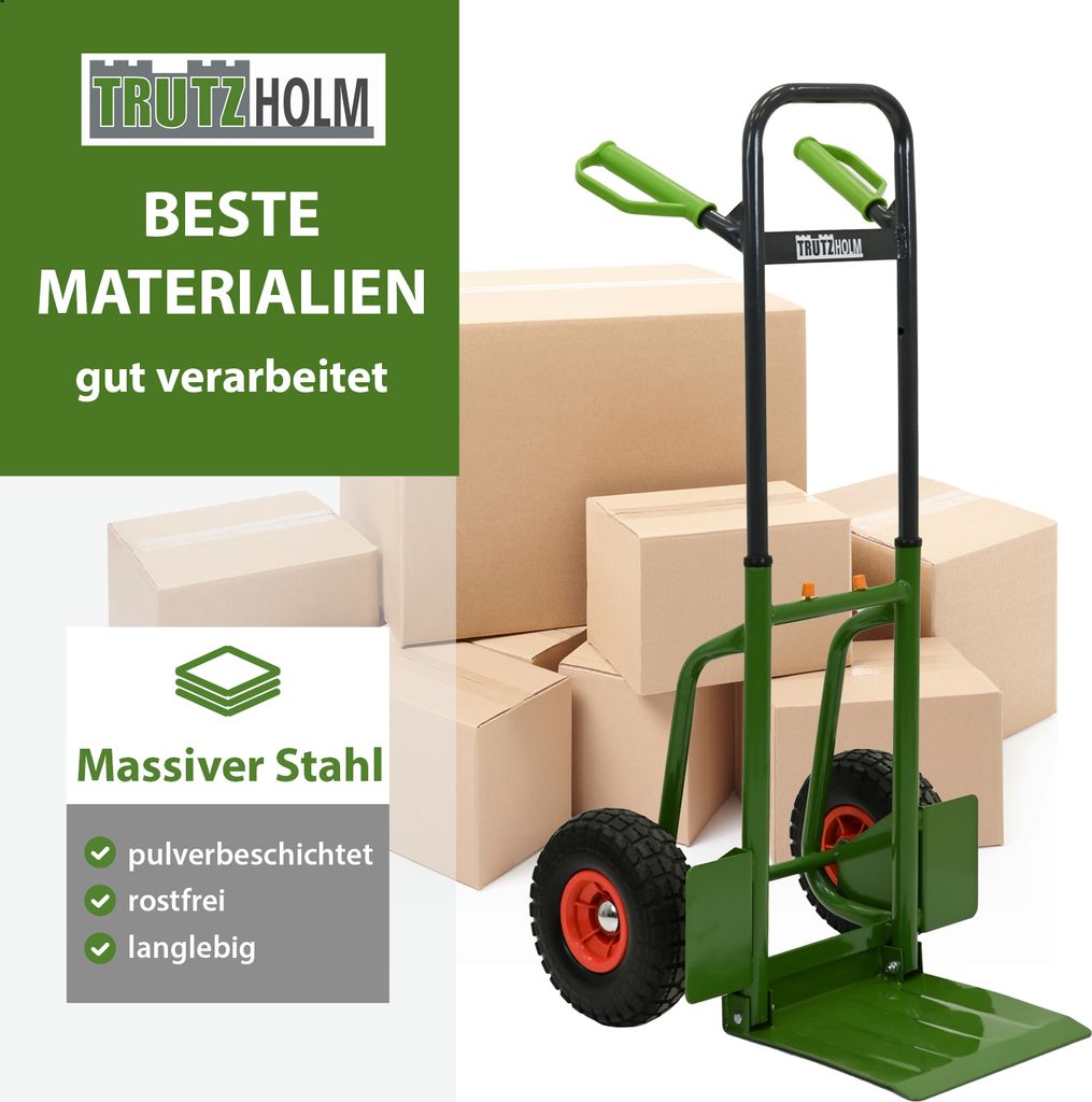 Sackkarre Stahl 200 kg 113 cm Höhe große klappbare Produktbild 2