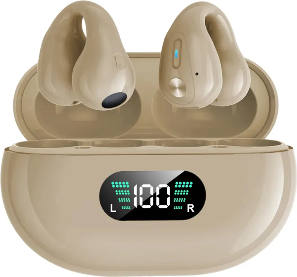 Casque Bluetooth sans douleur Bolaris Pittsburgh TWS 5.3 Ergonomie Beige