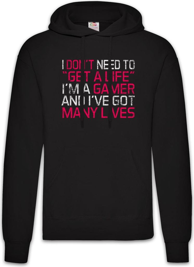Urban Backwoods I Don't Need To Get A Life, Herren Hoodie, Farbe: Schwarz, Größe: L
