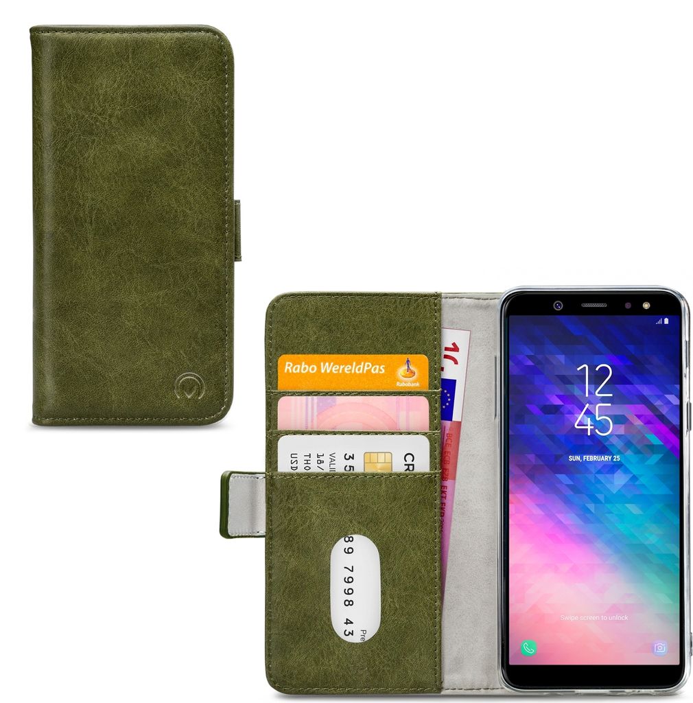 Mobilize Elite Gelly Samsung Galaxy A6 Plus (2018) Hülle Klapphülle Geldbörse - Grün