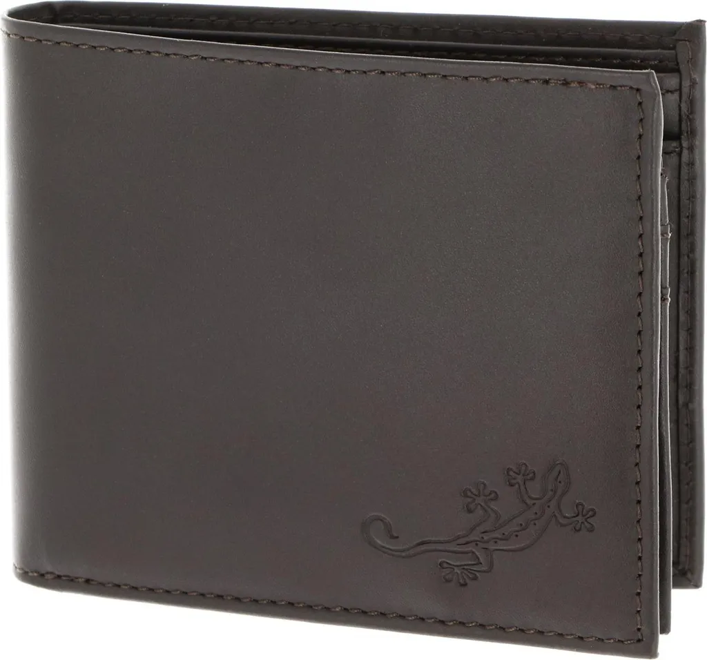 Oxmox Lizard 2.0 Portafoglio in Pelle Marrone Scuro con Protezione RFID