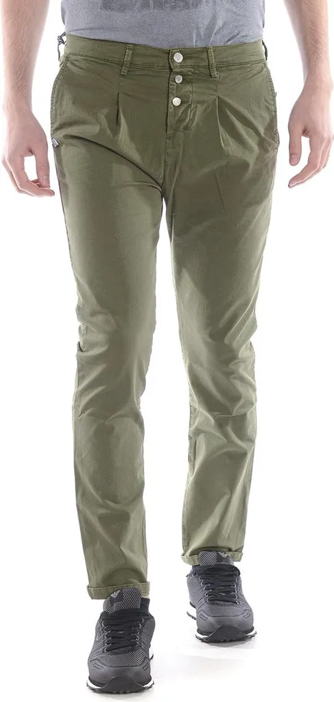 Pantalon Coupe Parfaite Daniele Alessandrini Vert PJ5369L Adieu Plis