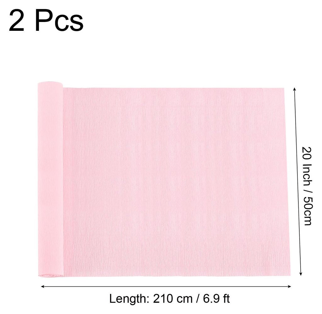 2 Stš¹ck Krepppapier Schwarzpink, 2.1m x 128m Floristen Krepp Papier Bunt fš¹r Handwerke, Party, Schulpapier, Kr?uselpapier, Verpackung, Blumen...