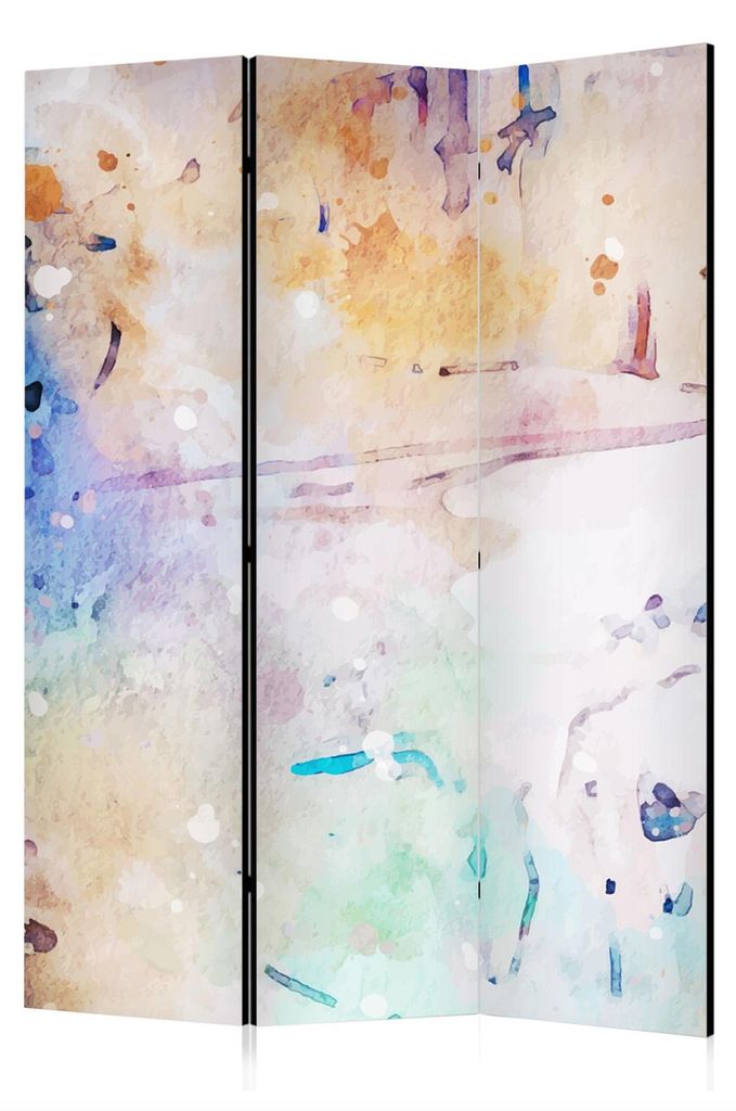 Akustischer doppelseitiger Raumteiler 135 × 172 cm – Dekorative Trennwand mit Schallabsorption