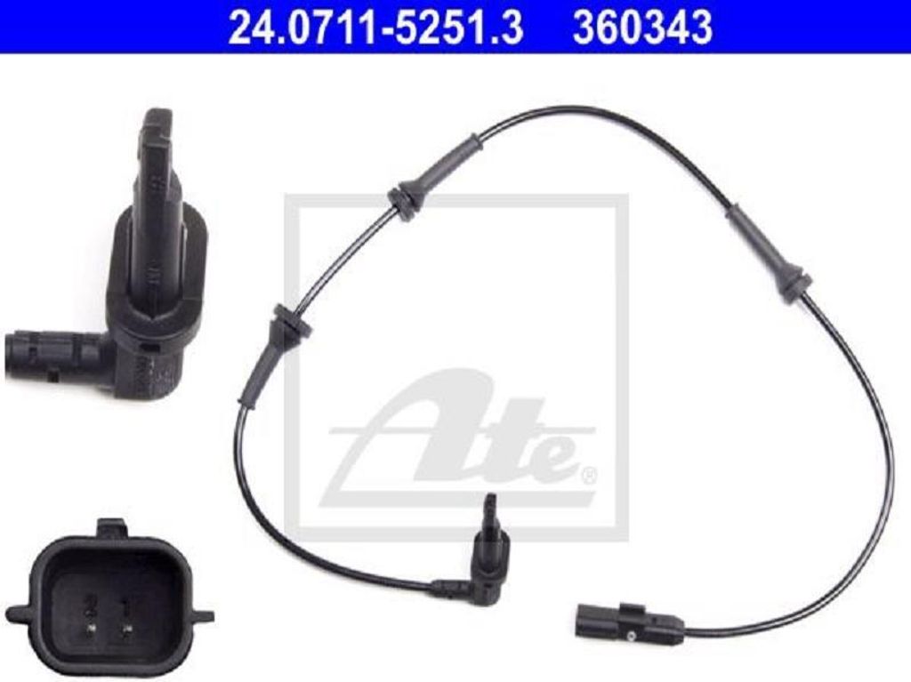 ATE ABS Sensor Raddrehzahl Vorne für OPEL Movano B Kastenwagen (X62) 24.0711-5251.3
