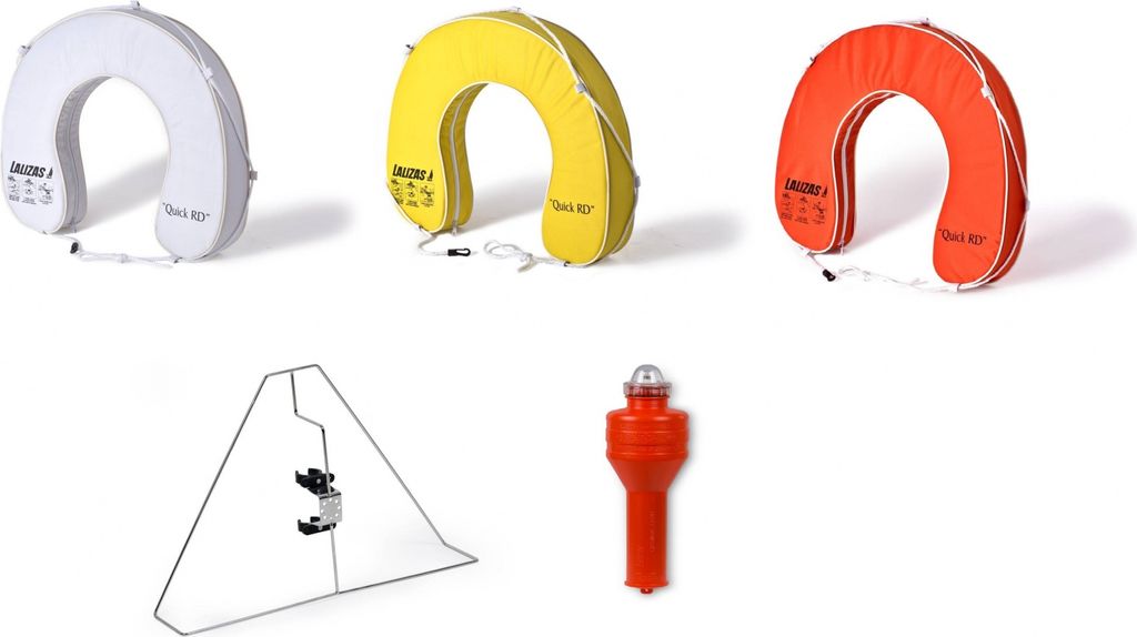 Set Hufeisen Rettungsring - Hufeisenring mit Rettungslicht & Halterung Farbe: Gelb