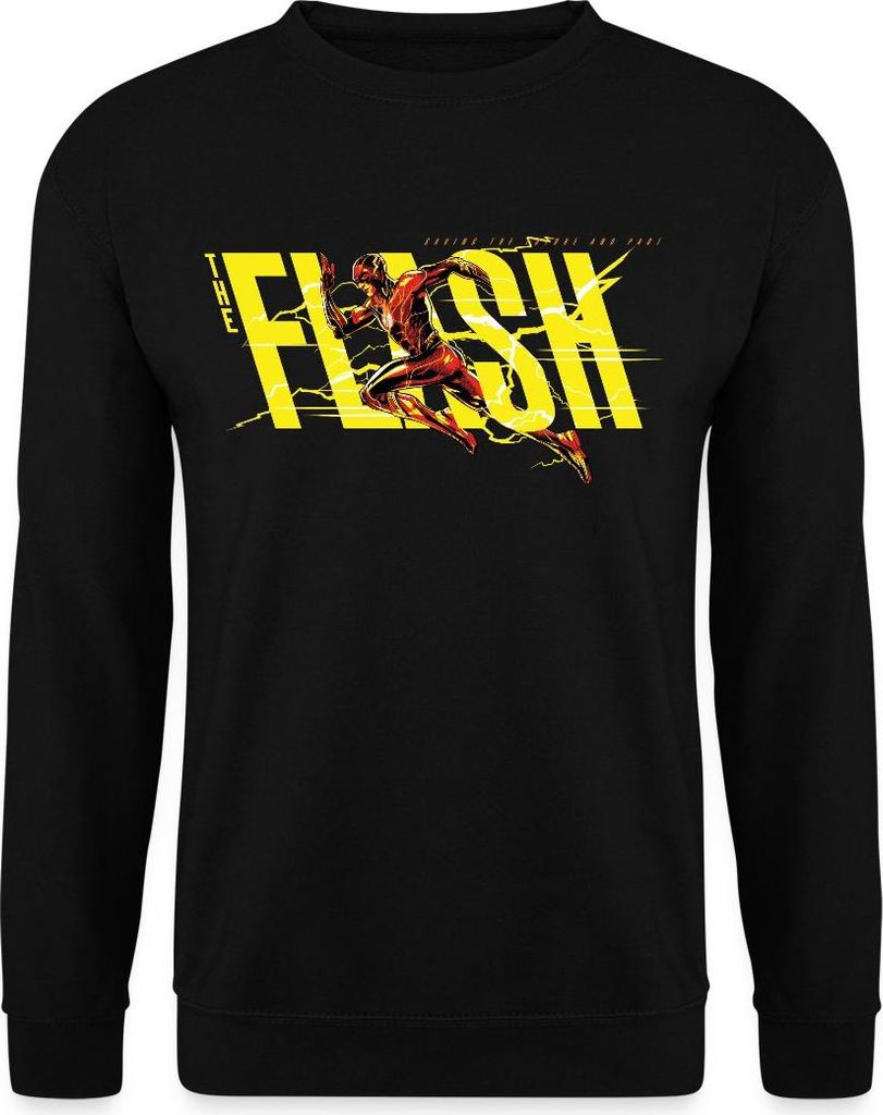 Spreadshirt The Flash Speedster Mit Logo Uni Pullover, S, Schwarz