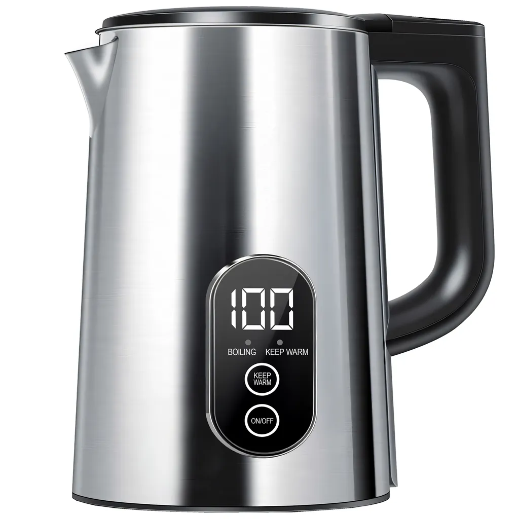 Bouilloire théière électrique 1.8L pour thé et café - Contrôle LED Inox