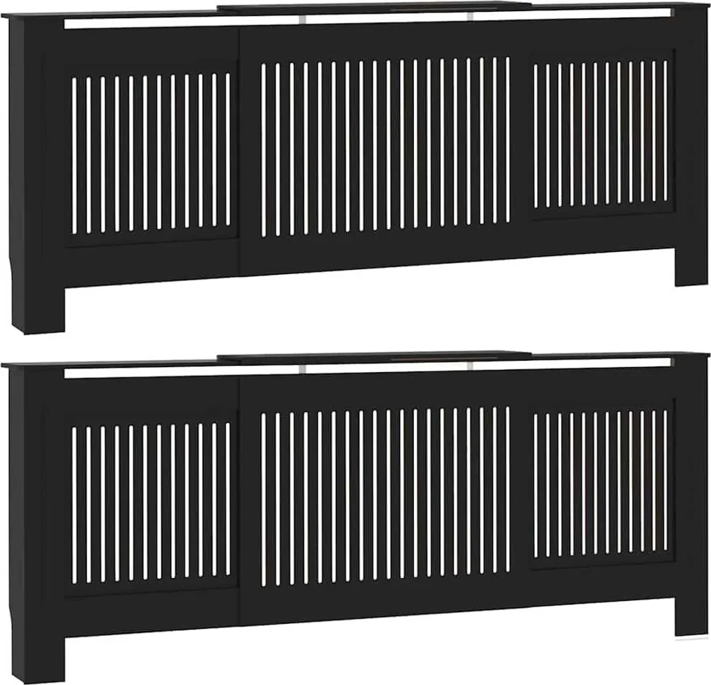 Habillage de radiateur 205 cm Noir pour cacher les vieux radiateurs
