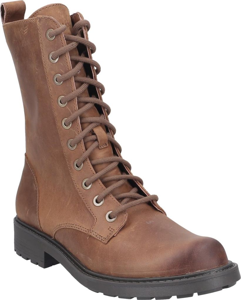 Clarks Boots Orinoco2 Style, Glattleder, Braun, Damen