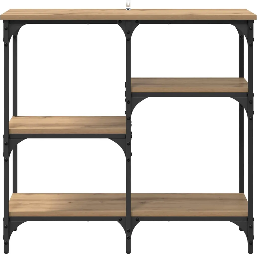 SYFAX™ Tavolo Consolle Rovere Artigianale 80x29x75 cm - Mobile Ingresso - 5