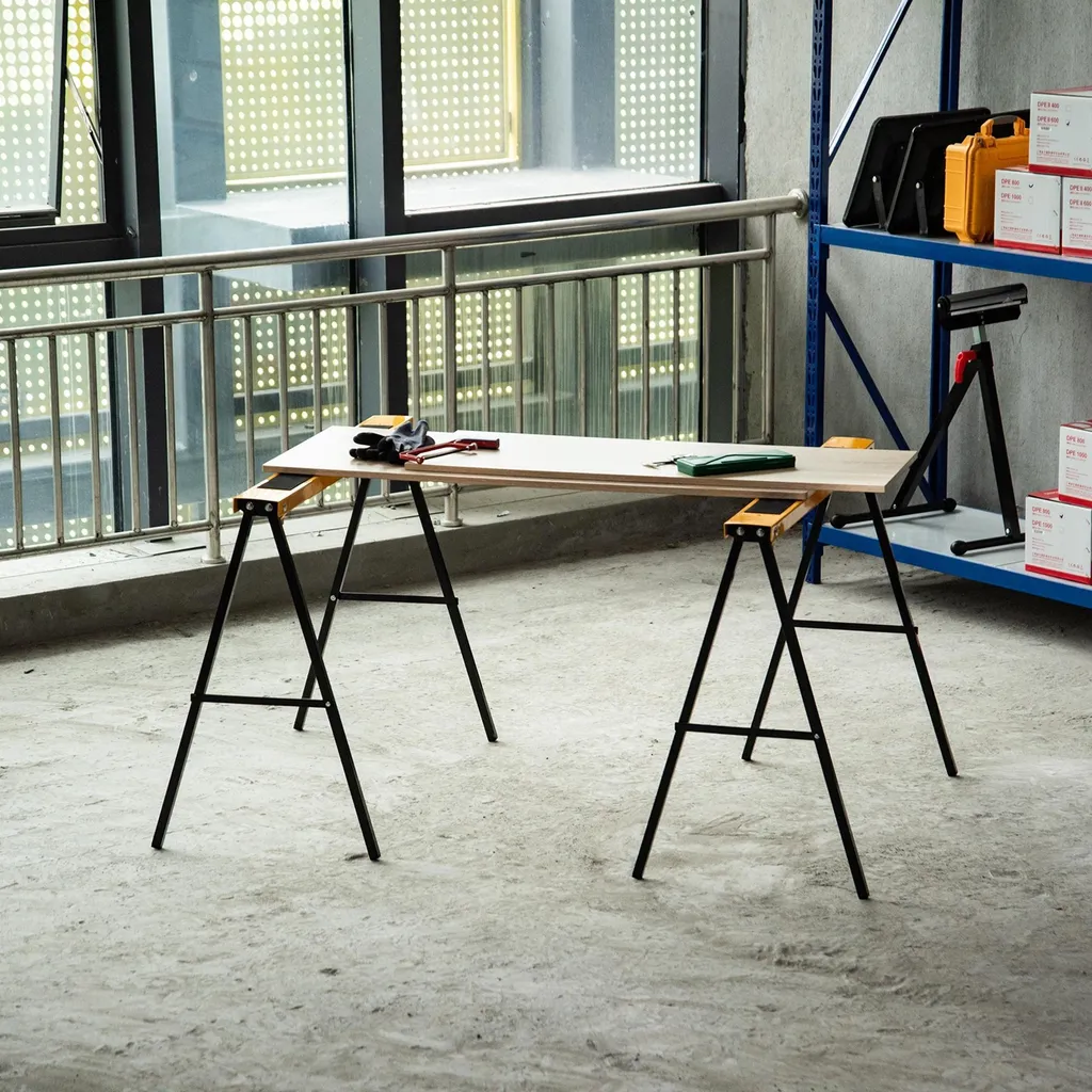 Tréteau de support en acier avec surface antidérapante 99cm