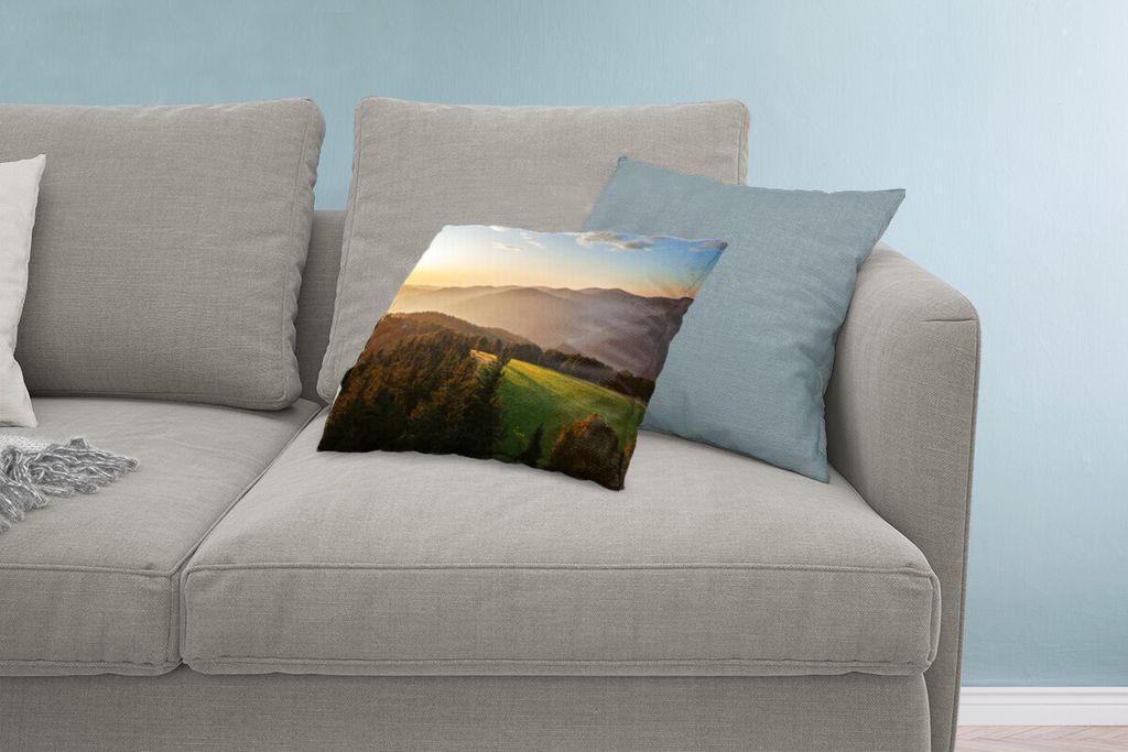 MuchoWow Zierkissen Sofakissen Wohnzimmer Dekokissen 60x40 cm Blick über den dicht bewaldeten Schwarzwald in Deutschland - Kopfkissen - Polster ...