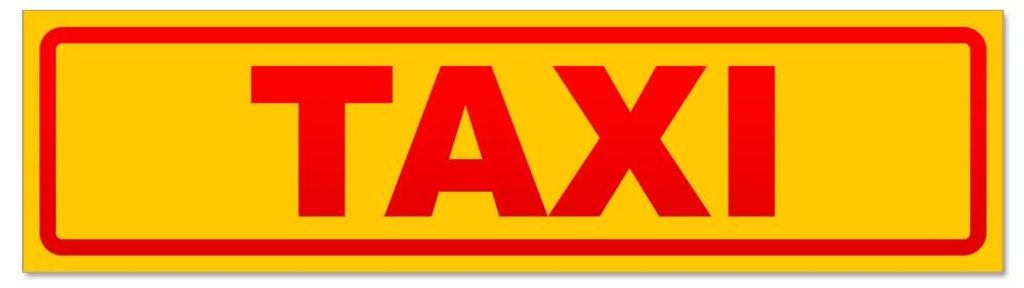 Kiwistar - Autoaufkleber - Rot - 45 x 12 cm - Ta x i invertiert - Hinweis Aufkleber Sticker für Auto, Kfz, Fahrrad, PKW, LKW