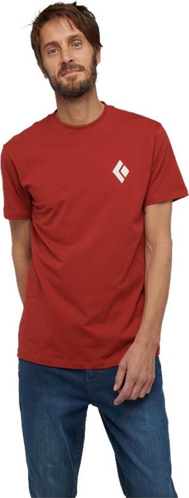 M Equipmnt For Alpinist Ss Tee, Red Rock, S, Men, Logowear, Black Diamond