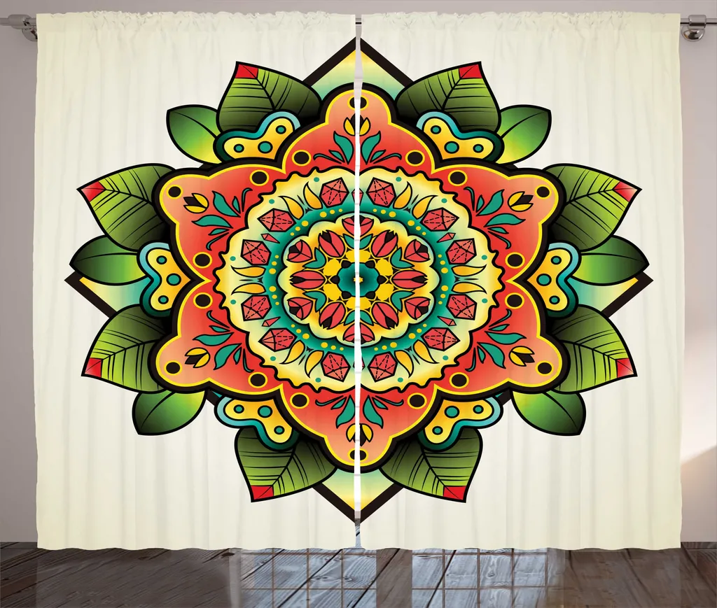 Rideau occultant décoratif pour relooker un salon rustique 280x225 cm