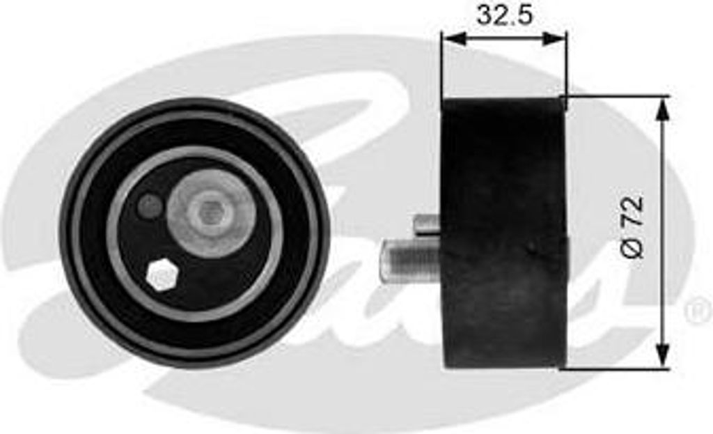 GATES T41082 Spannrolle, Zahnriemen OE 078109243S kompatibel mit A4 8D, A4 8E, A4 8H, A6 4A, A6 4B, Superb, Passat 3B