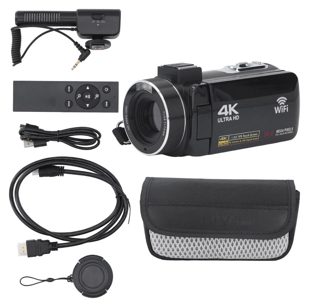 4K Ultra HD digitale videocamera met WiFi, 7,6 cm (3 inch) Productafbeelding 