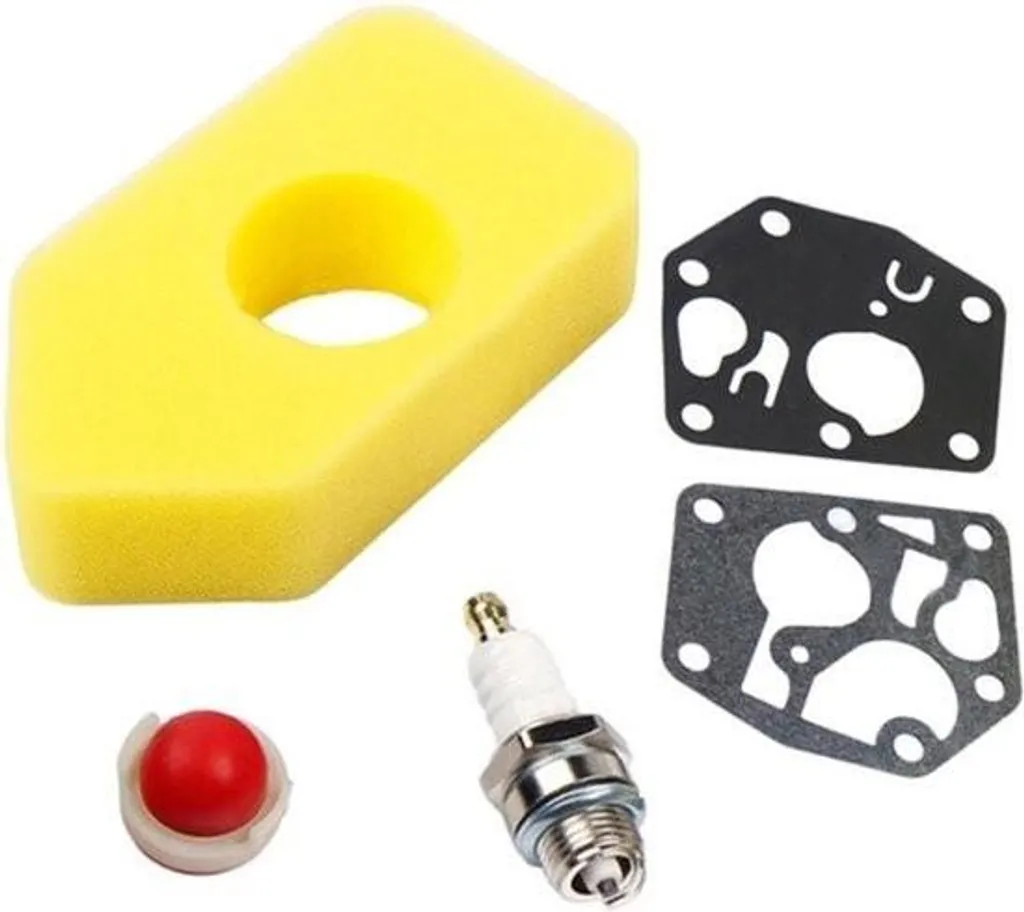Kit Entretien Tondeuse : Filtre à Air 698369 et Membrane Carburateur