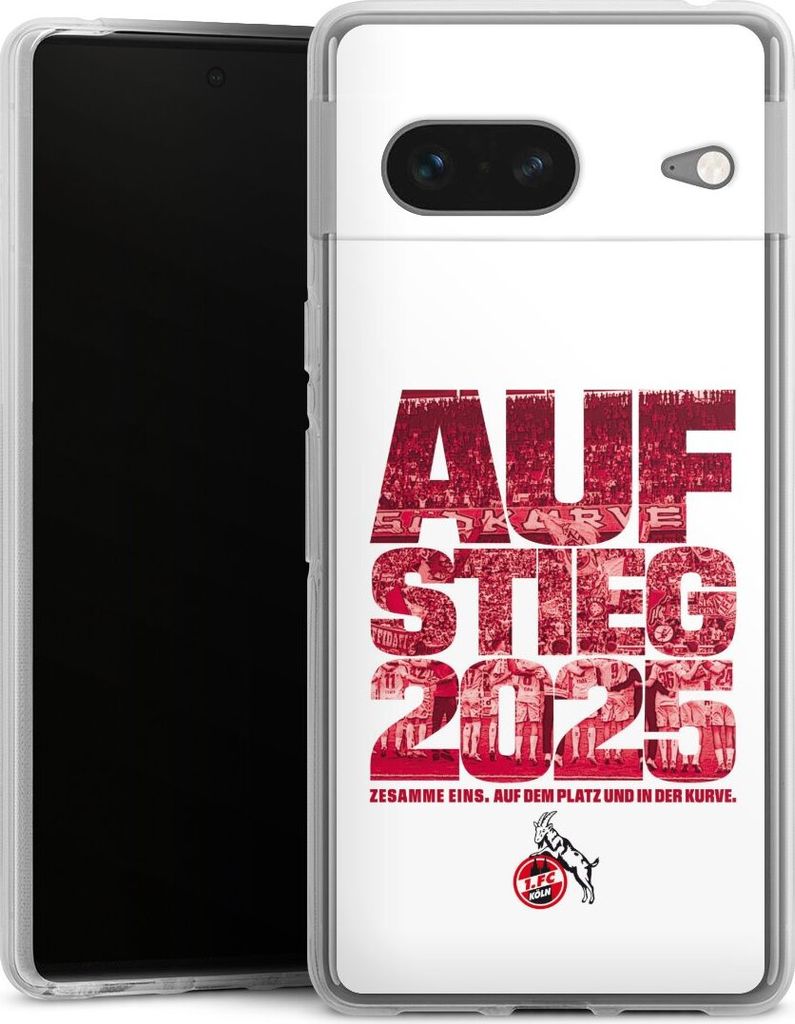 DeinDesign Handyhülle für Google Pixel 7 Silikon Hülle Case Smartphone Schutzhülle 1. FC Köln Aufstieg Offizielles Lizenzprodukt